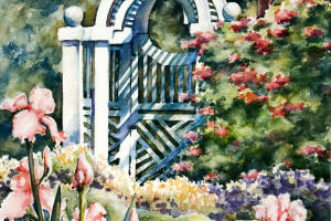 AF818-  Framed water color 