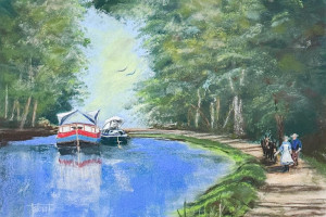 AF825 - Framed pastel on paper